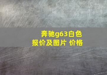 奔驰g63白色报价及图片 价格